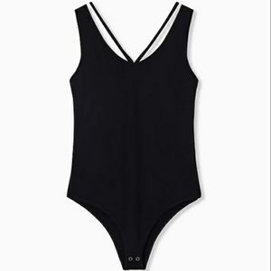 Torrid Black Bodysuit with Straps
